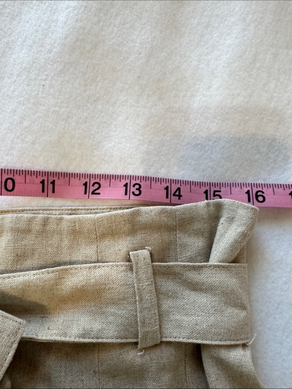 Zara Join Life NWT Linen Viscose Paperbag Shorts L Oatmeal Beige - Picture 5 of 8